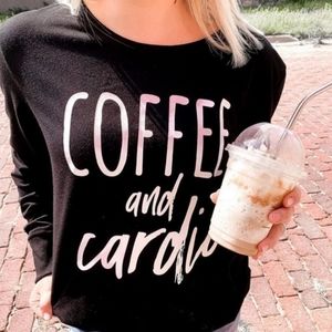 Boutique Brand Coffee & Cardio Long Sleeve Top